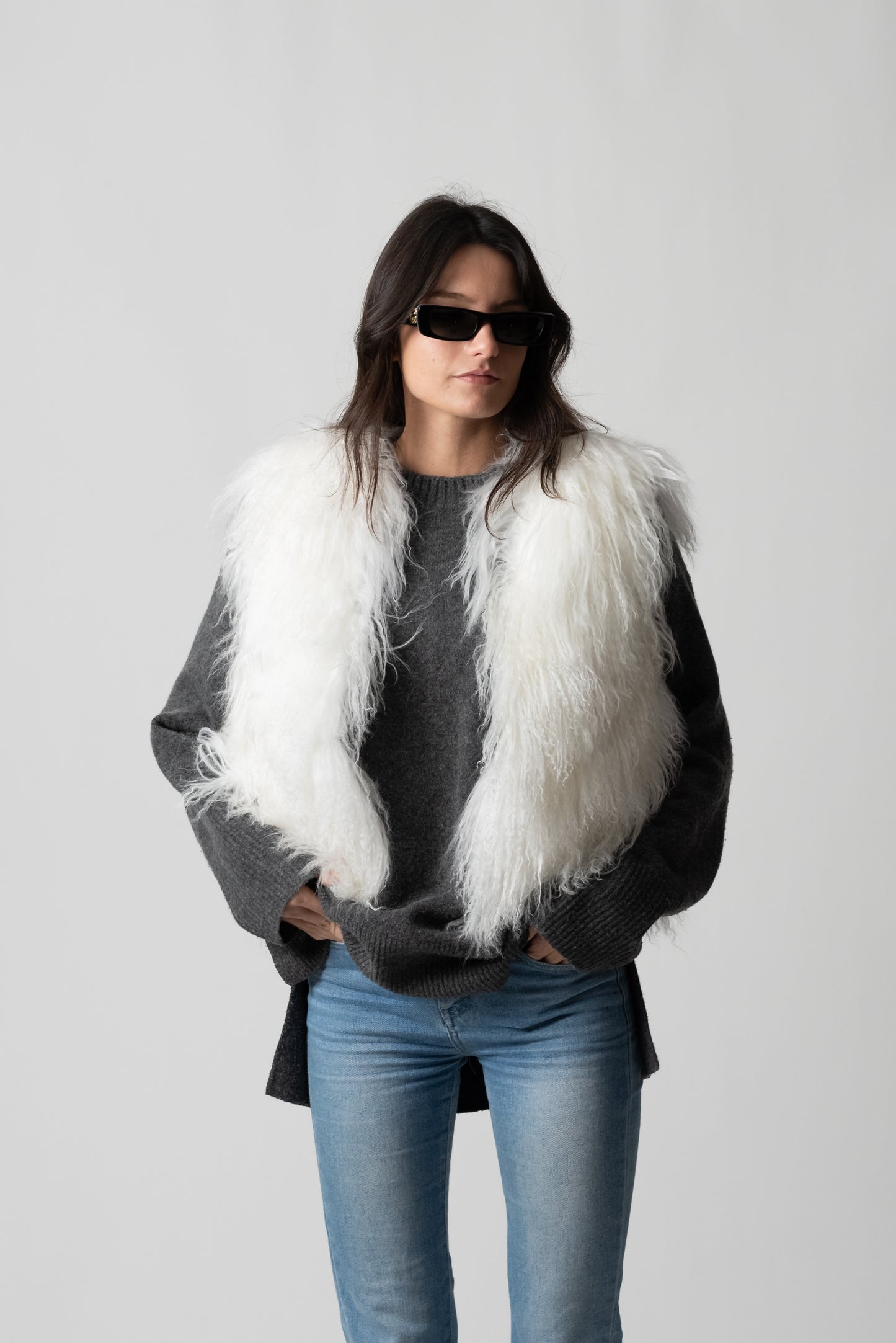 GILET MONGOLIA WHITE