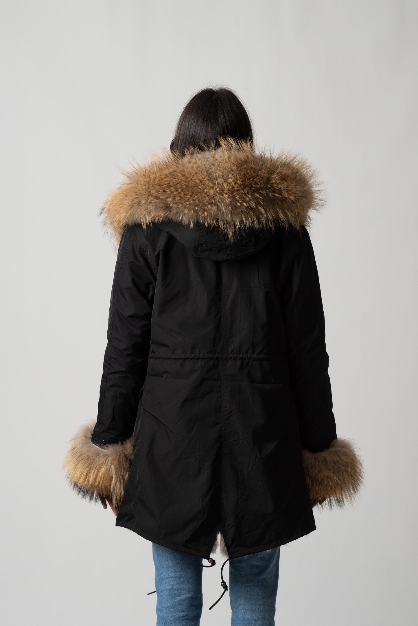 PARKA LONG BLACK ST. MORITZ CON POLSINI