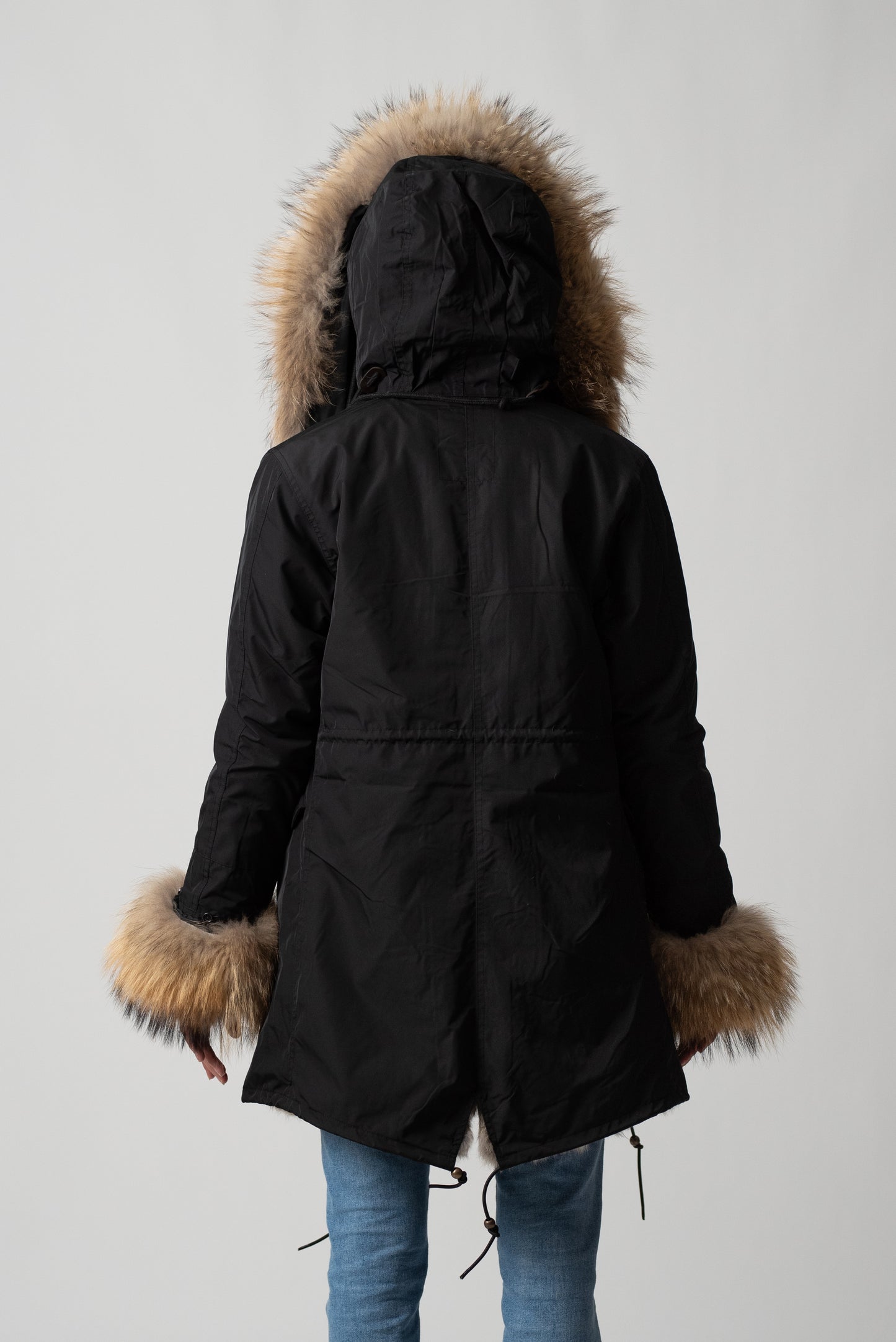 PARKA LONG BLACK ST. MORITZ CON POLSINI