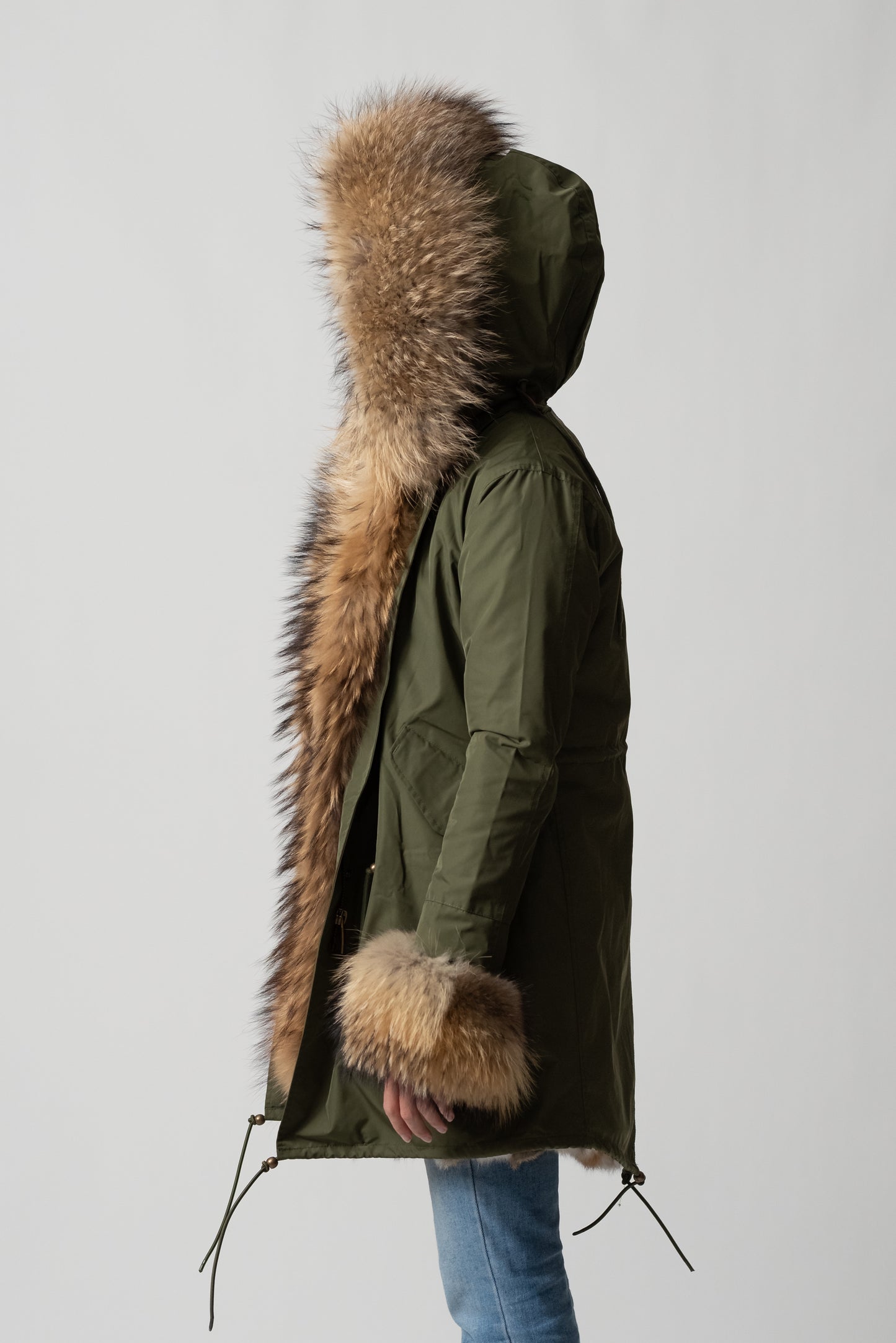 PARKA LONG GREEN ST. MORITZ CON POLSINI