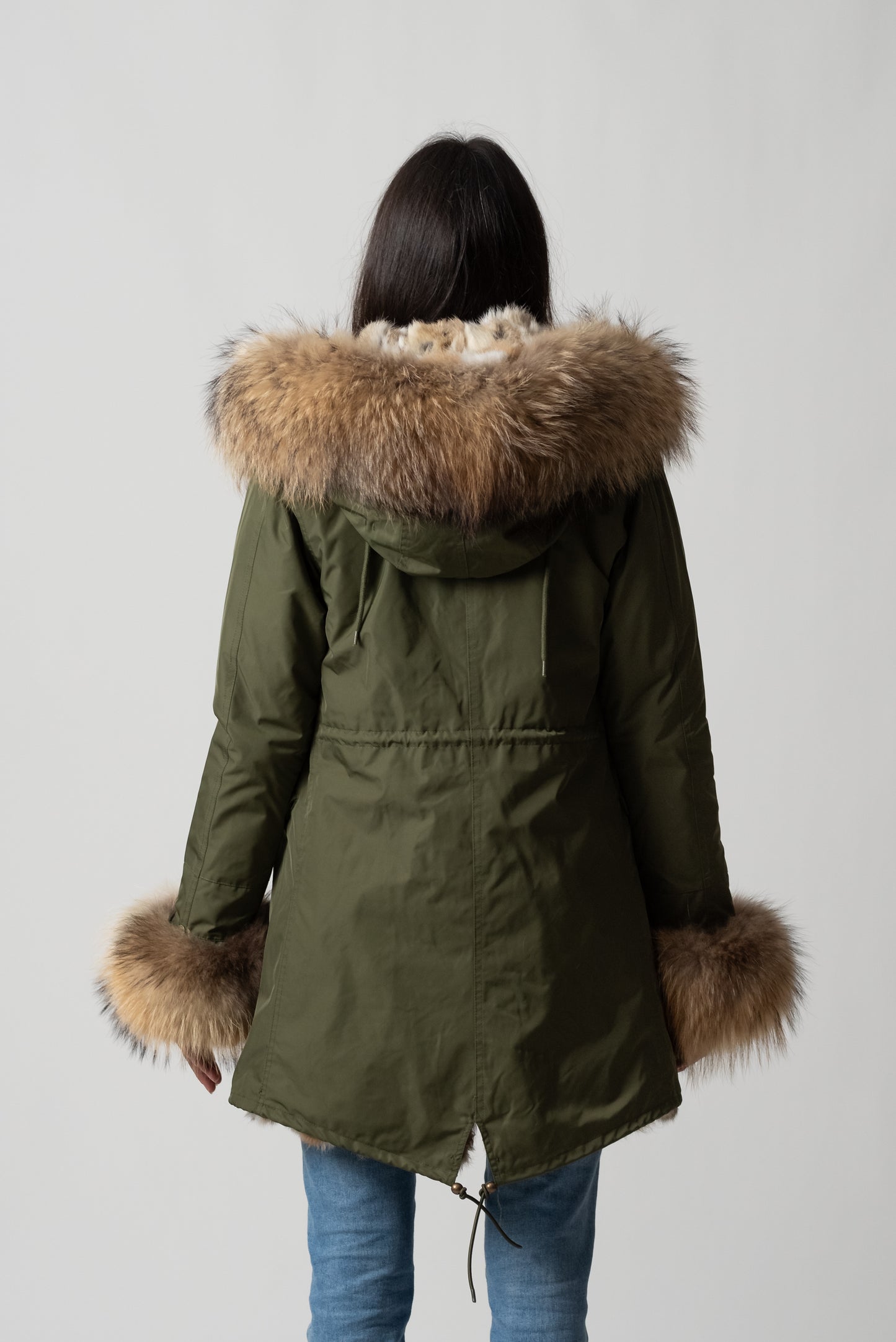 PARKA LONG GREEN ST. MORITZ CON POLSINI