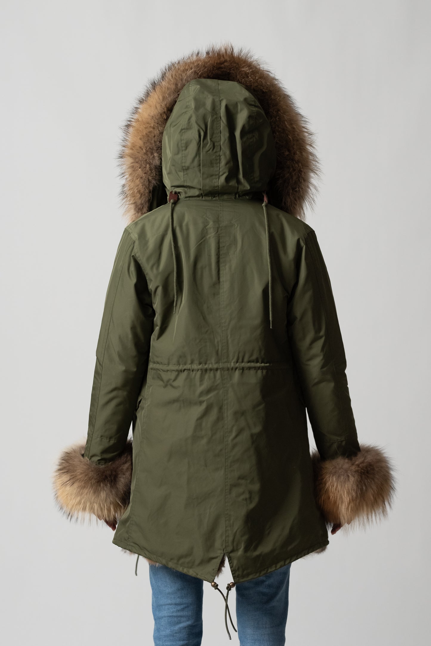 PARKA LONG GREEN ST. MORITZ CON POLSINI