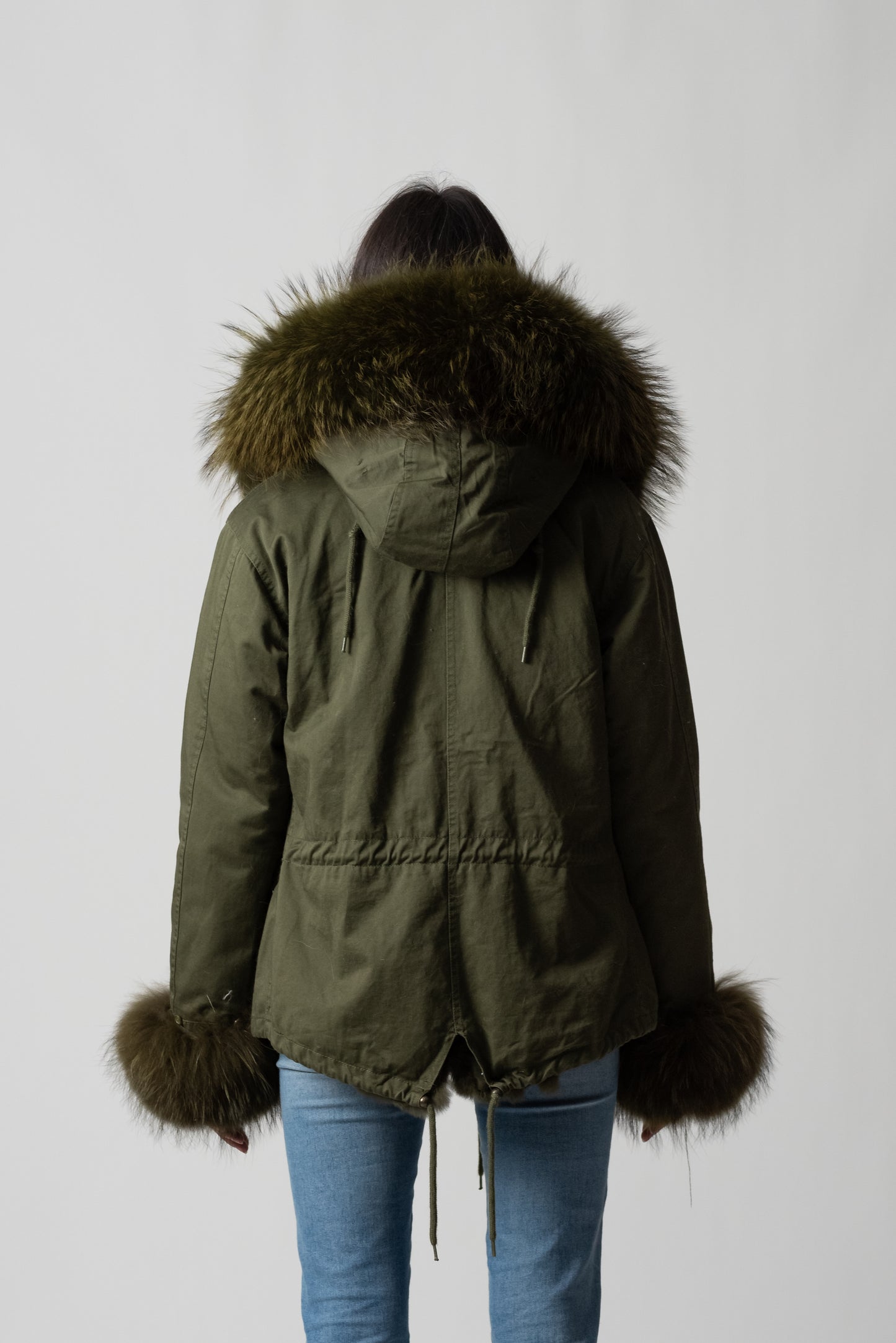 PARKA SHORT GREEN CORTINA VERDE CON POLSINI