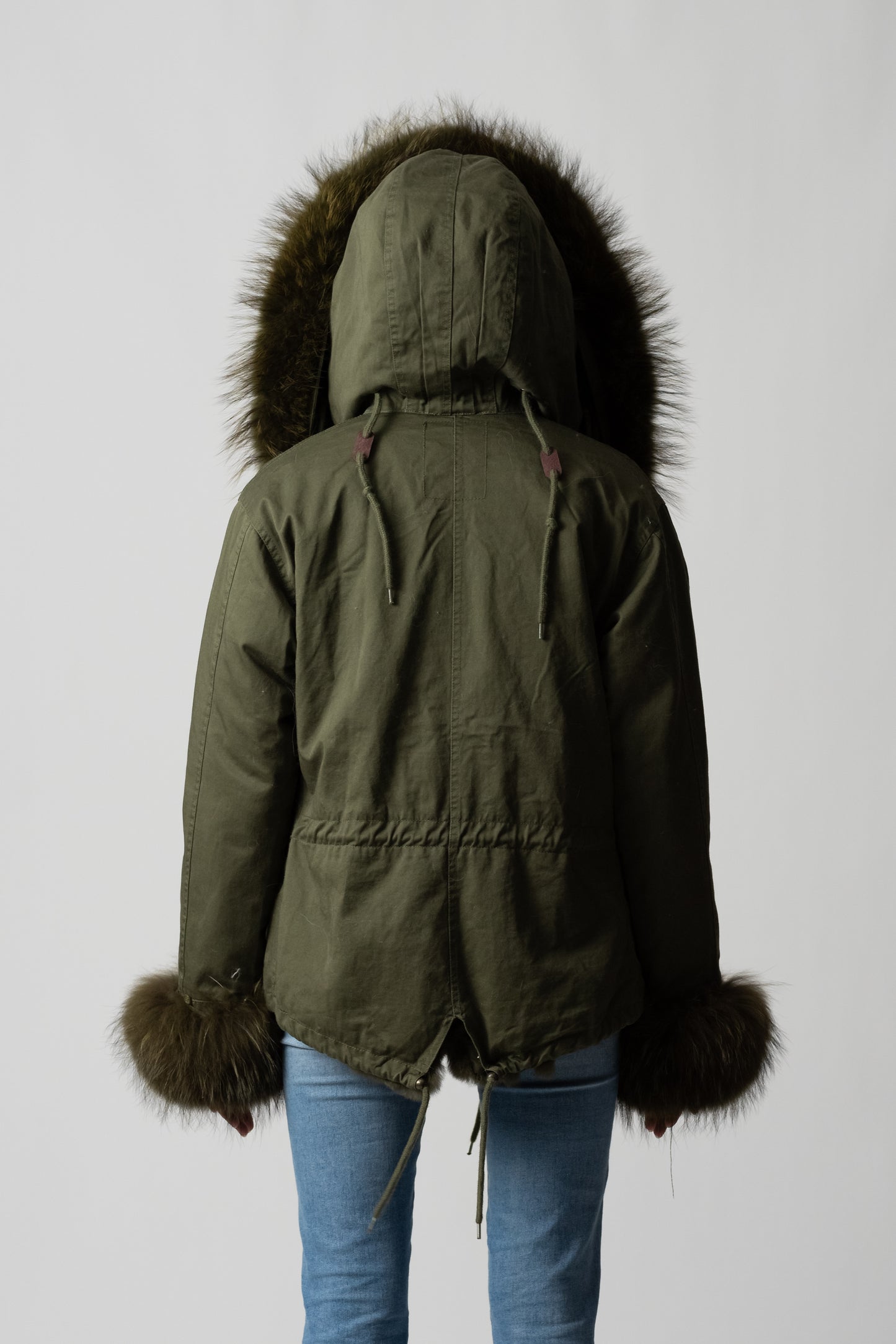 PARKA SHORT GREEN CORTINA VERDE CON POLSINI