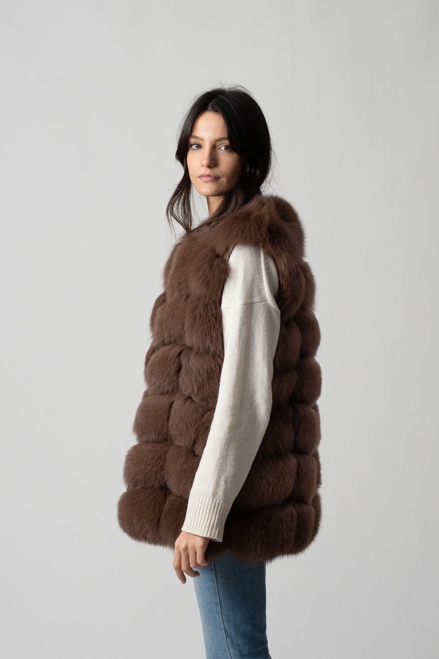 GILET VOLPE BROWN