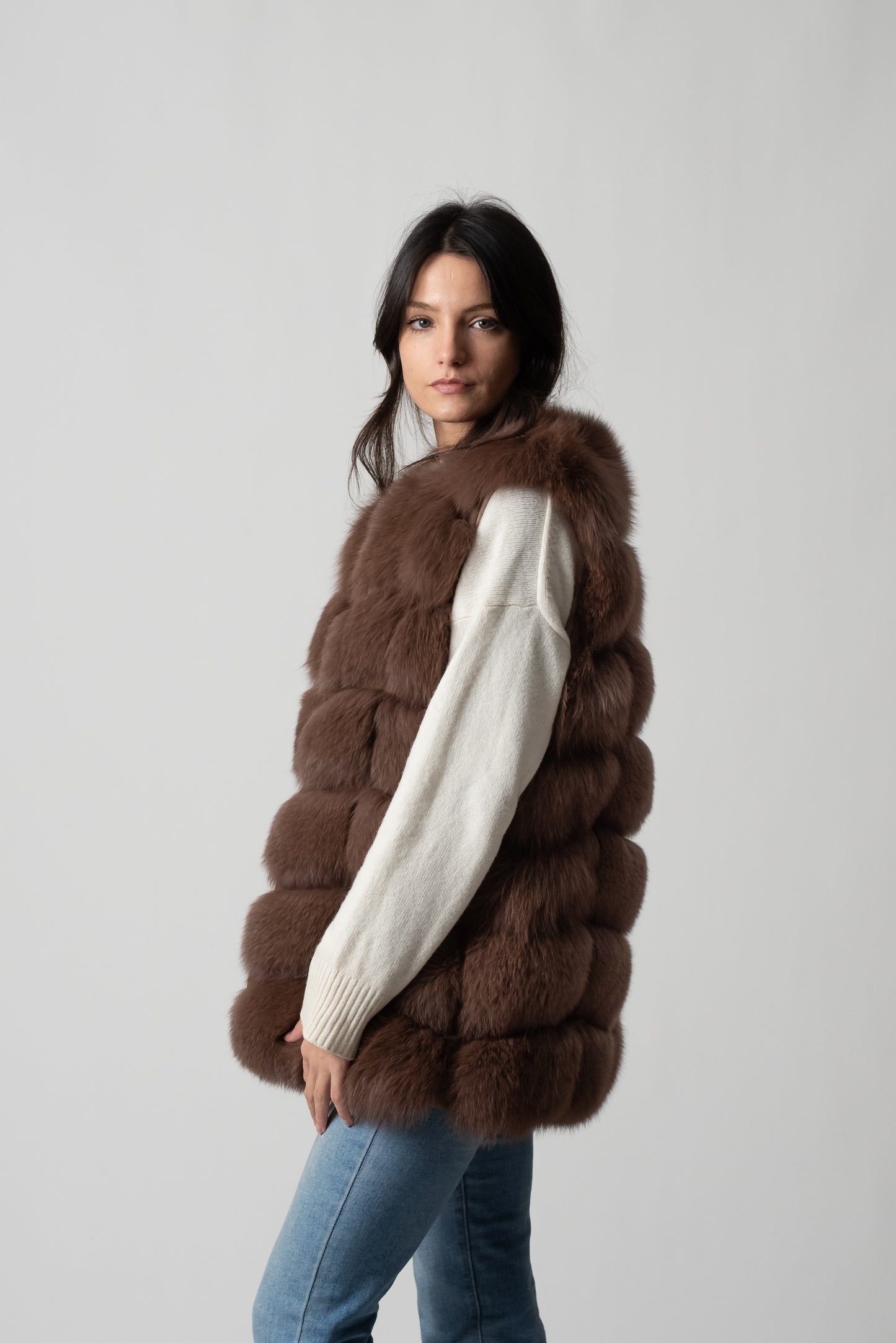 GILET VOLPE BROWN