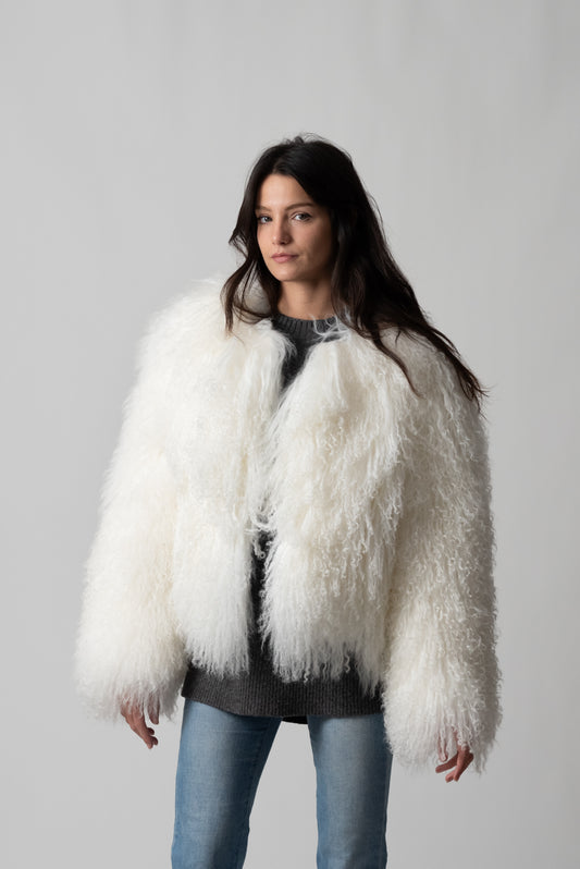 PELLICCIA MONGOLIA WHITE