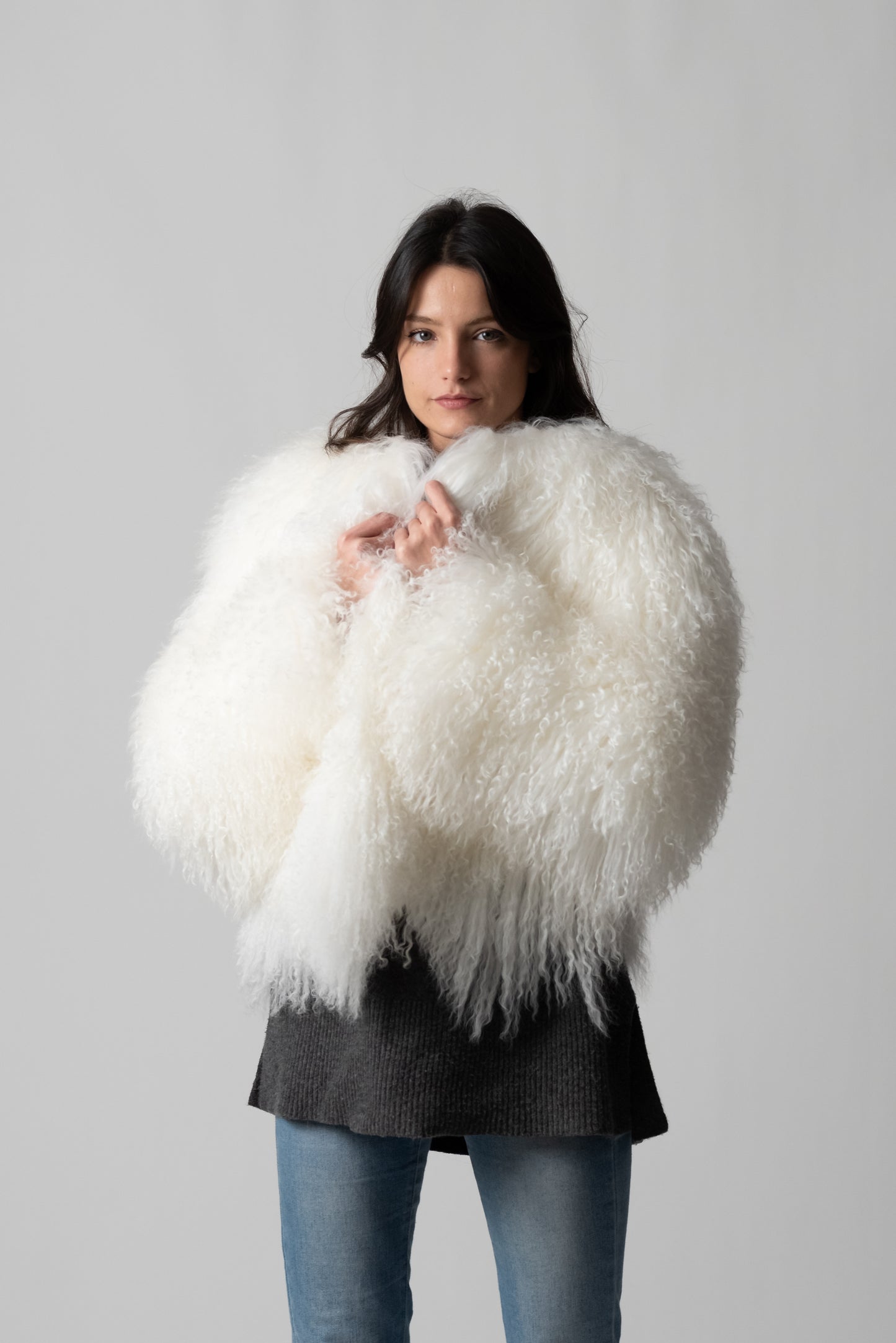 PELLICCIA MONGOLIA WHITE