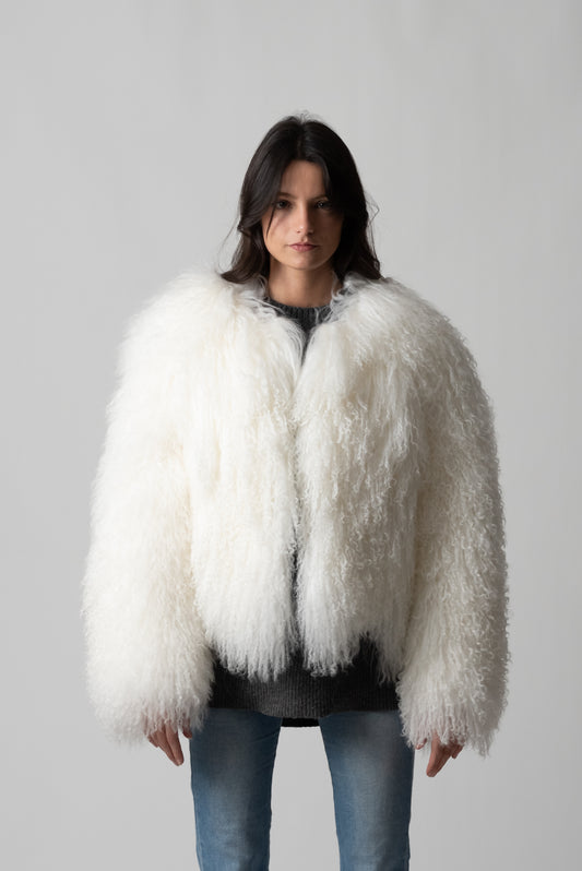 PELLICCIA MONGOLIA WHITE