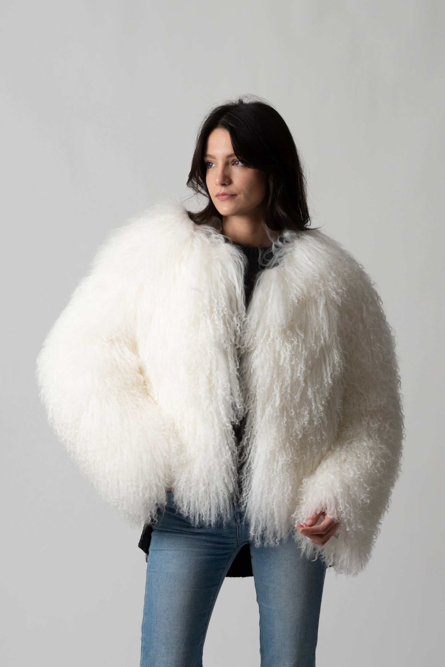PELLICCIA MONGOLIA WHITE
