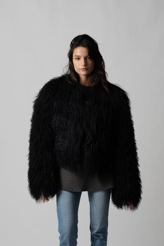 PELLICCIA MONGOLIA BLACK