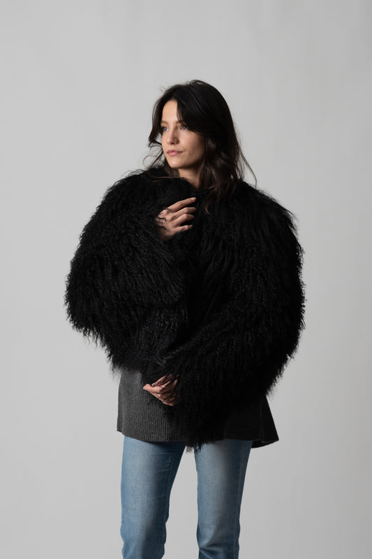 PELLICCIA MONGOLIA BLACK