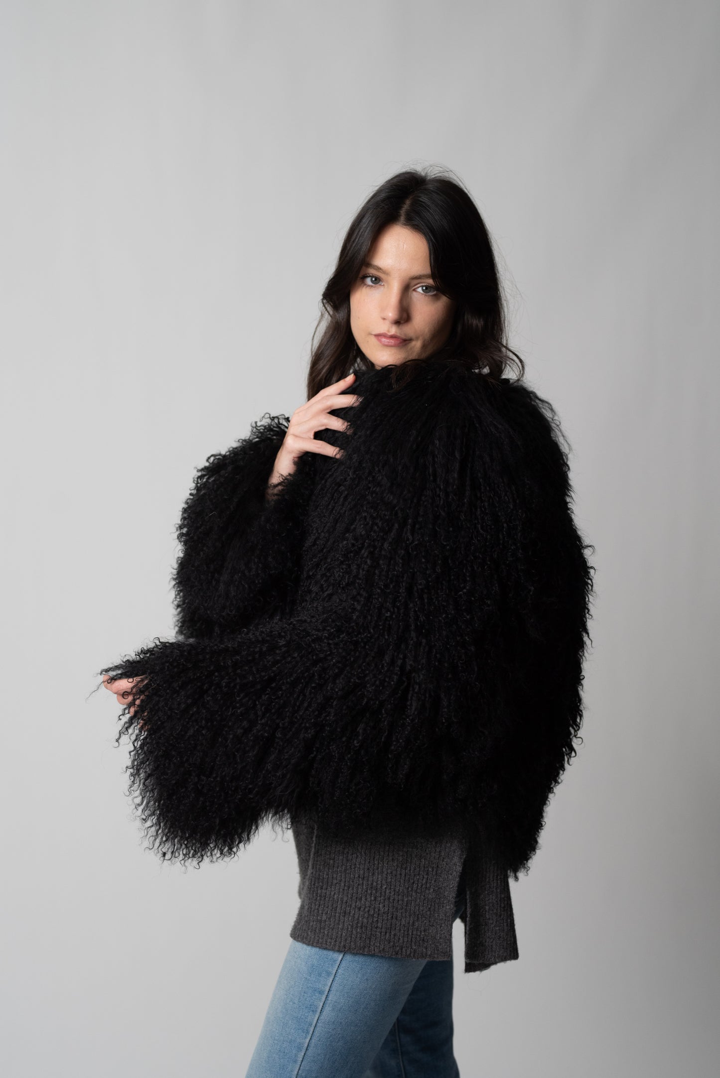 PELLICCIA MONGOLIA BLACK