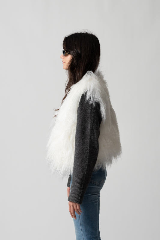 GILET MONGOLIA WHITE