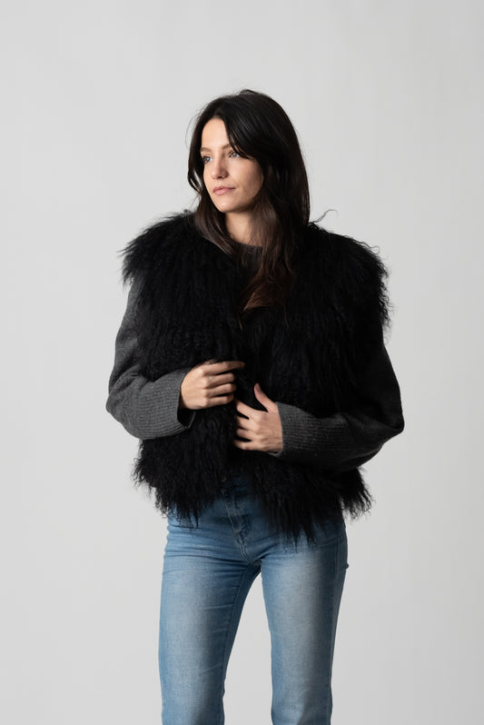 GILET MONGOLIA BLACK