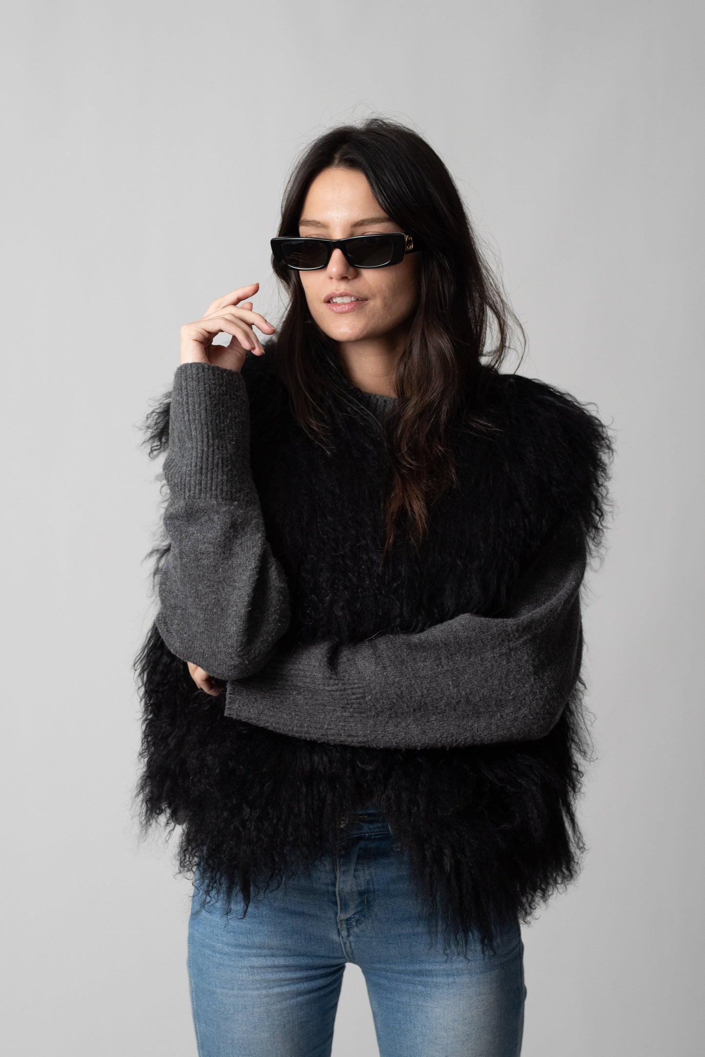 GILET MONGOLIA BLACK