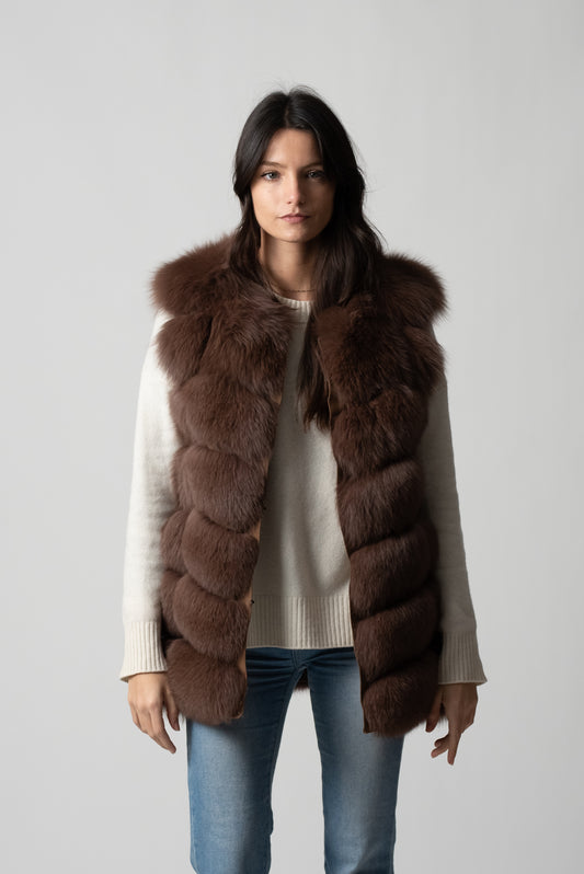 GILET VOLPE BROWN