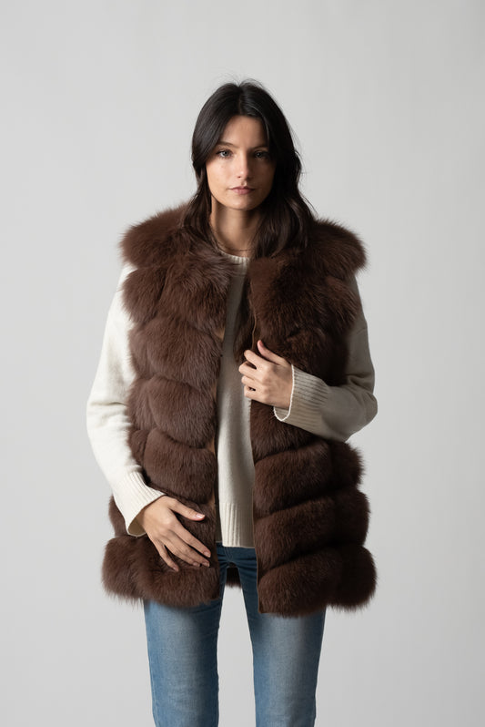 GILET VOLPE BROWN
